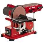 מלטשת סרט שולחנית וגלגל צד כולל מצב אנכי 375W היינל- Einhell
